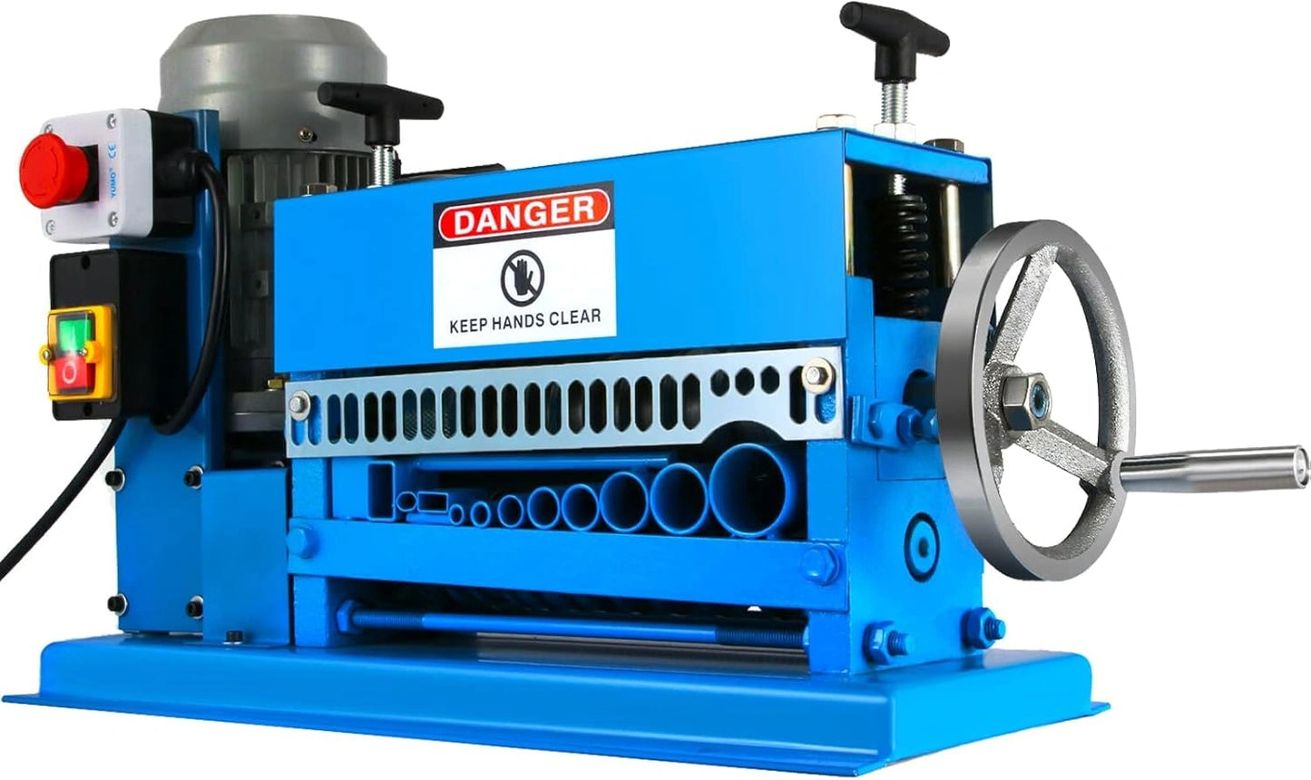 VEVOR Éplucheur de Fils Automatique 1,5-38 mm, 11 Canaux et 10 Lames, pour Recyclage Cuivre