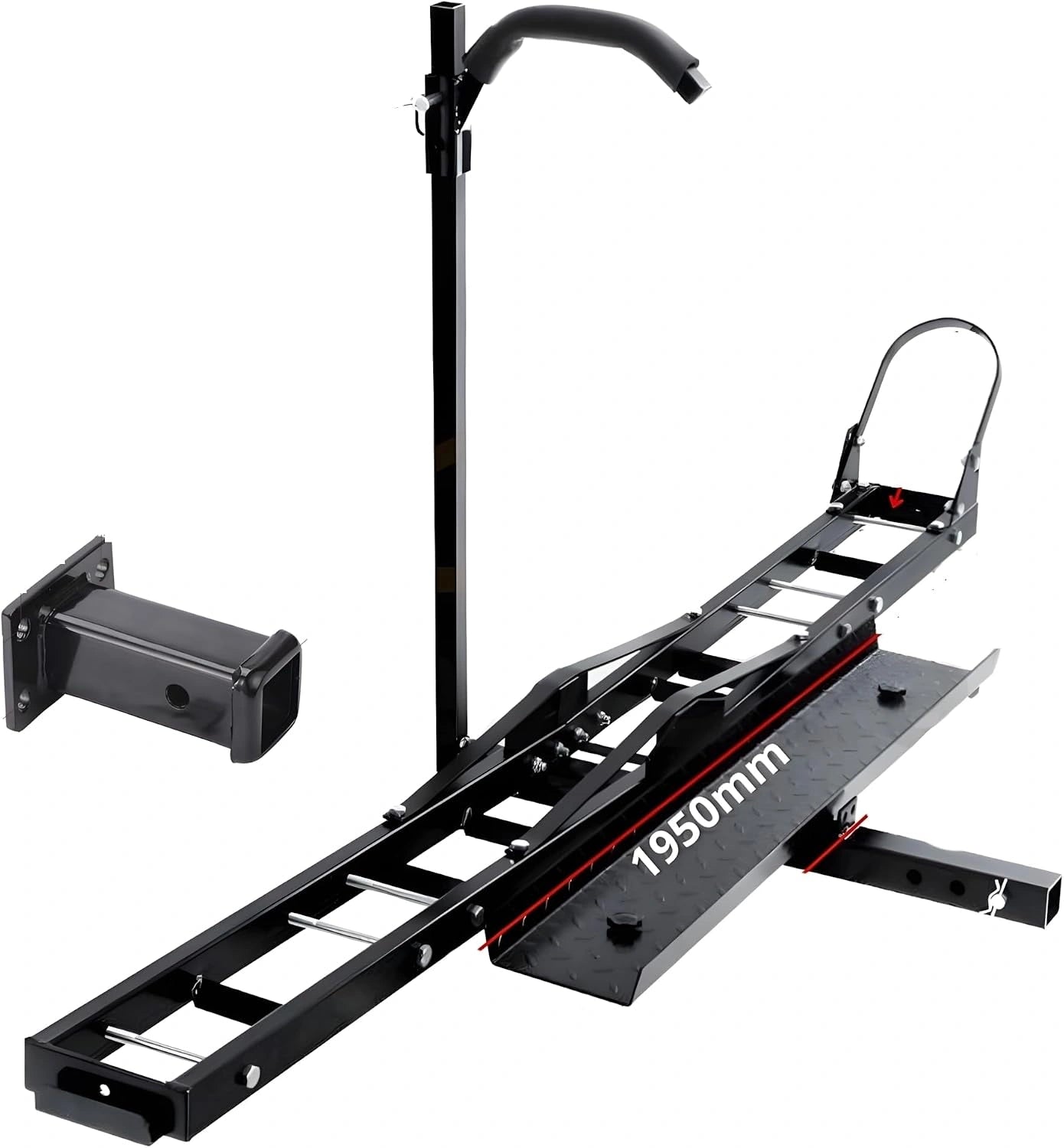 Support de Moto pour Attelage avec Rampe - Charge 227kg - Adaptateur Inclus