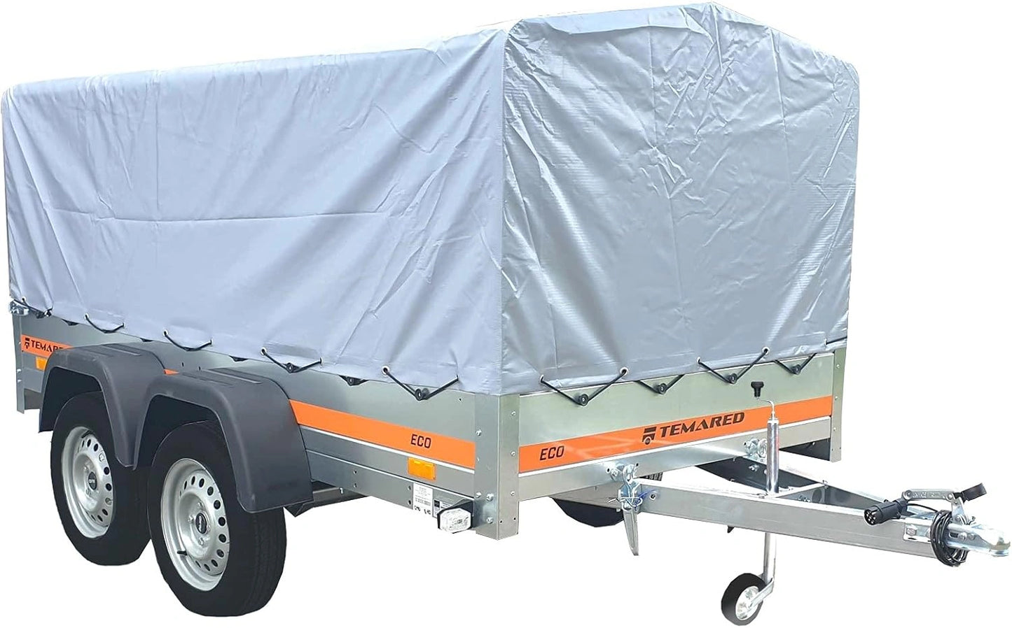 Remorque basculante double essieu 263x125 cm Tema ECO avec bâche