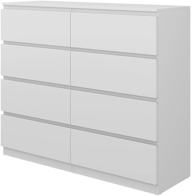 Armoire de Rangement Calisto avec Tiroirs, Blanc, 39x101.5cm, Idéale pour Vêtements et Objets Quotidiens