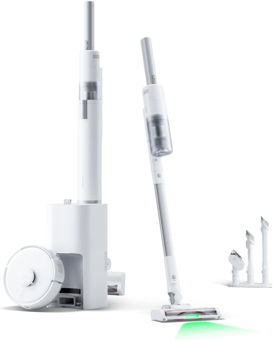 Robot Aspirateur SwitchBot K10+ avec Station de Vidange Automatique, 70 Jours de Nettoyage, LED pour Poils d'Animaux