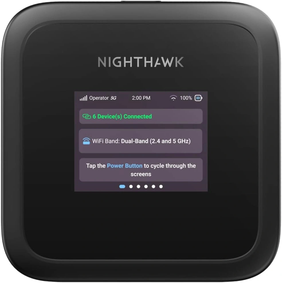 Point d'accès Mobile 5G NETGEAR Nighthawk M3 WiFi 6, Débit 2,5 Gbps, SIM Débloquée, Connecte 32 Appareils