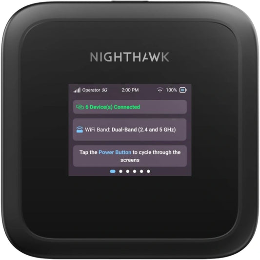 Point d'accès Mobile 5G NETGEAR Nighthawk M3 WiFi 6, Débit 2,5 Gbps, SIM Débloquée, Connecte 32 Appareils
