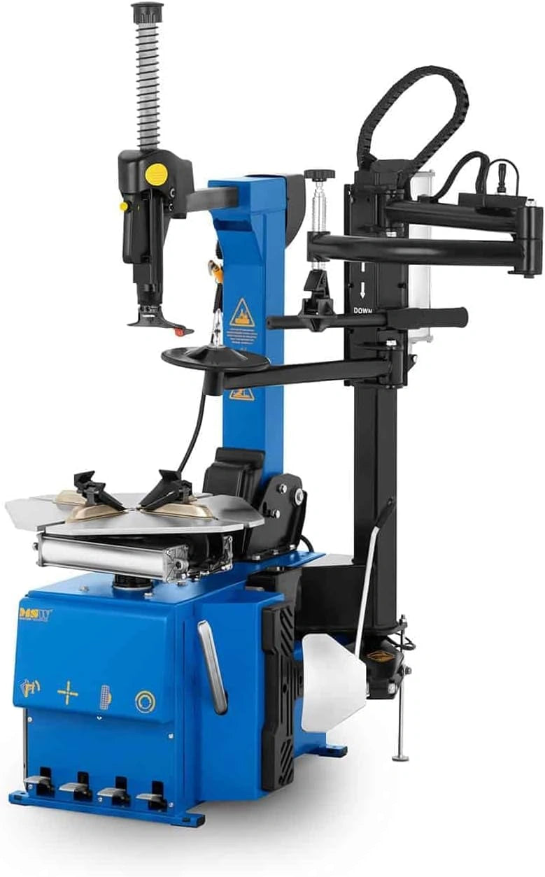 Machine à démonter les pneus moto 1100W, 12-25 pouces, avec bras d'assistance et protections