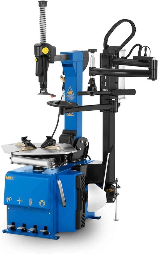 Machine à démonter les pneus moto 1100W, 12-25 pouces, avec bras d'assistance et protections