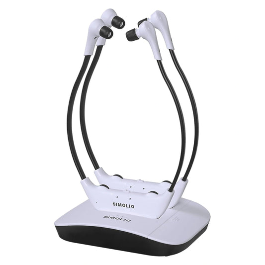 Casque TV sans Fil pour Seniors avec Clarté de Dialogue et Mode Ambiant, SIMOLIO
