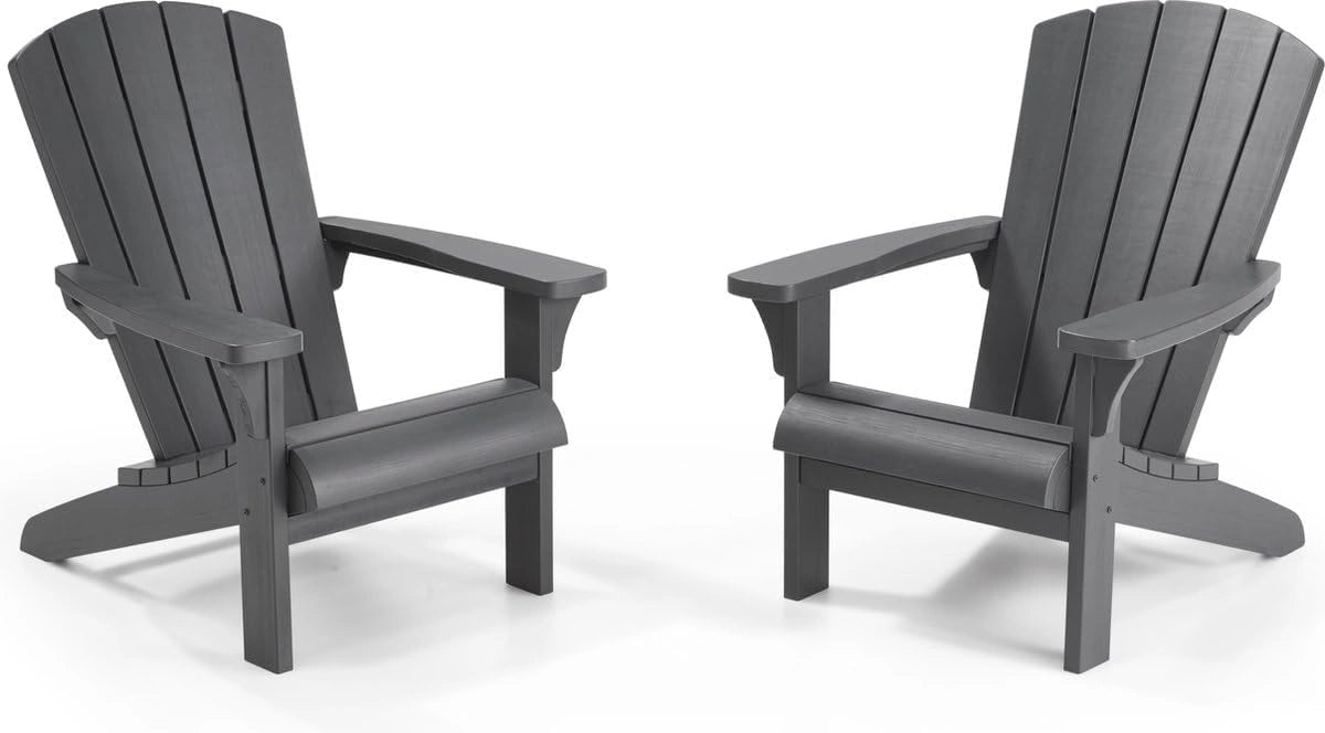 Ensemble de 2 Chaises de Jardin Adirondack en Anthracite Keter