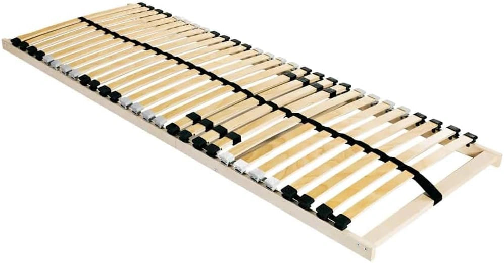 Cadre de lit en bois de hêtre massif 70x190 cm, design moderne, support ergonomique
