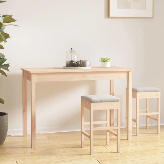Table Scandinave en Bois de Pin Massif, 110x55x75 cm, Pour Salle à Manger et Salon