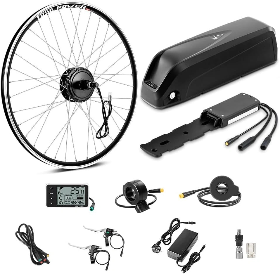 Kits de Conversion Vélo Électrique SEASON 36V Moteur Arrière pour Roues 26-28 Pouces avec Batterie et Chargeur