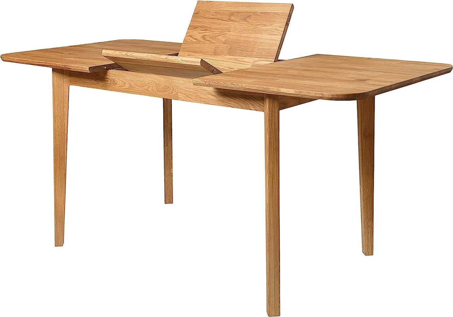 Table Extensible en Chêne Massif Scandinave pour Salle à Manger, 4-8 Personnes, 120-160 x 80 x 75 cm, Design Moderne