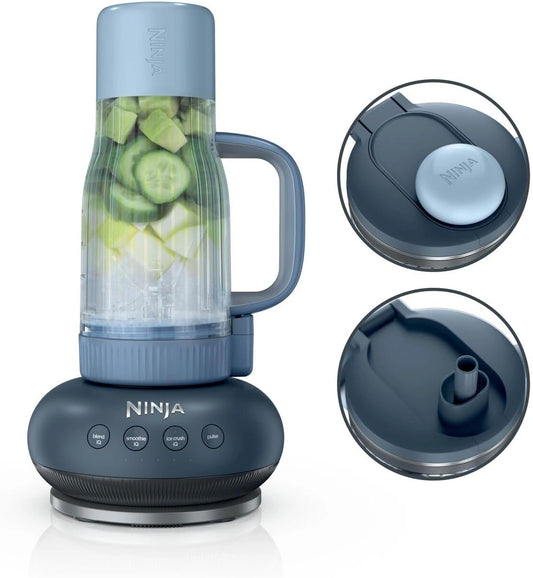 Blender Ninja BlendBoss avec Tasse de Voyage, Mixeur Personnel Automatique 3 Modes, Modèle Cyberspace DB351EUCY