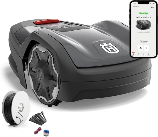 Robot Tondeuse Husqvarna Automower Aspire R4 - 400 m², Contrôle App, Wi-Fi/Bluetooth