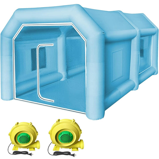 Tente de Peinture Gonflable VEVOR 4x2,5x2,2 m avec Souffleurs, Idéale pour Atelier et Garage