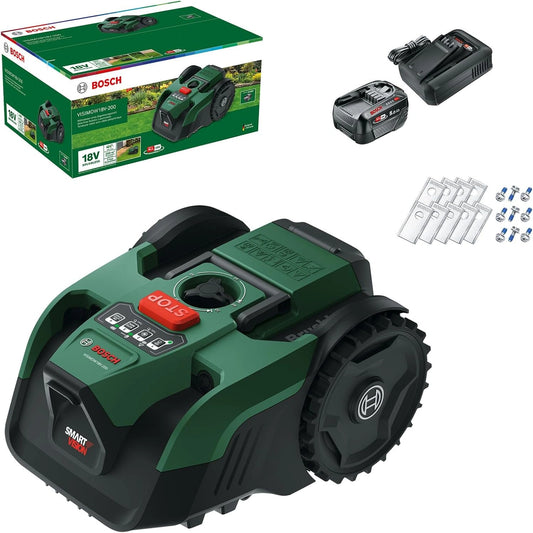Tondeuse Robot Bosch sans Fil 18V pour Pelouses jusqu'à 200 m²