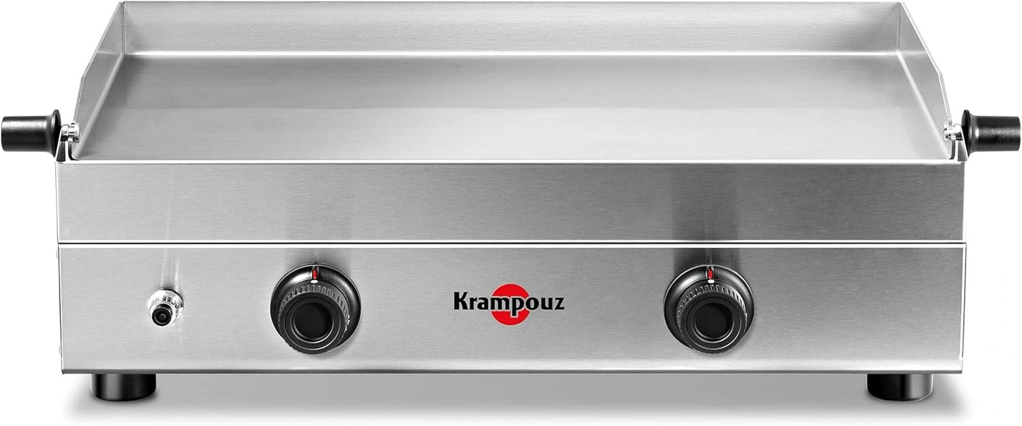 Plancha à Gaz en Inox KRAMPOUZ SAVEUR - 2 Zones de Cuisson - Nettoyage Facile - Fabriqué en France