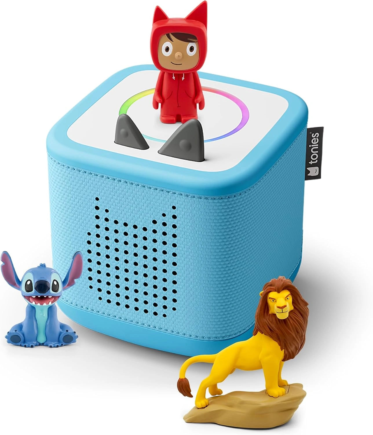 Toniebox Enfants 1-9 Ans, Résistante et Simple, Inclut Le Roi Lion & Lilo & Stitch, Couleur Bleue