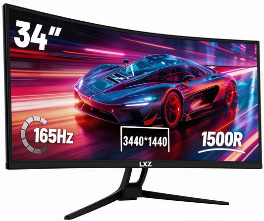 Écran PC incurvé 34" 1500R, 3440x1440, 165Hz, FreeSync, HDMI, noir