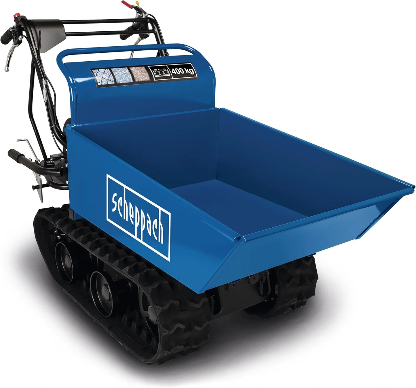Dumper sur Chenilles Scheppach DP4500 - Capacité 400kg, Moteur 5,5 CV 4T, Benne Basculante