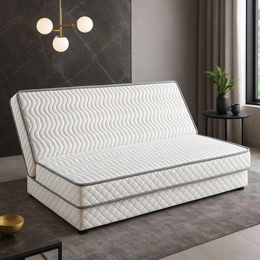 Matelas Clic-Clac Confort 140x200 cm - Assise Ergonomique 70 cm - 5 Zones - Noyau Haute Résilience Respirant