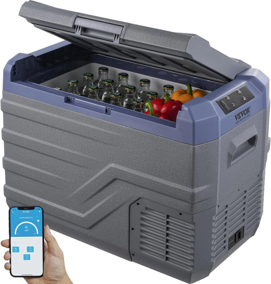 VEVOR Glacière Portable 37L - Réfrigérateur Voiture et Maison, Température Ajustable -20°C à 20°C, Idéal pour Camping, Bateau, Camion